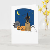 Carte Berger allemand Halloween (Fleur jaune)
