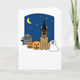 Carte Berger allemand Halloween