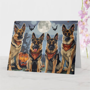 Carte Berger Allemand Halloween Effrayant