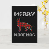 Carte berger allemand joyeux noël cadeaux (Fleur jaune)