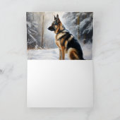 Carte Berger Allemand Laisser Neige Noël (Intérieur)