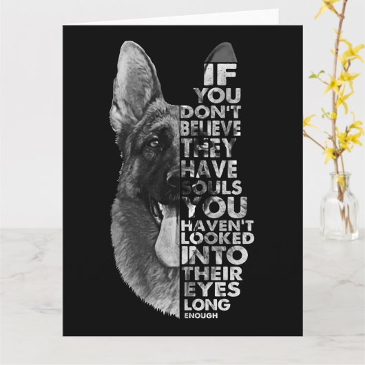 Carte Berger allemand Vous ne croyez pas qu'ils ont des (Fleur jaune)