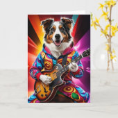 Carte Berger Australien Rock Star drôle (Fleur jaune)