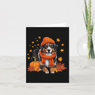 Carte Berger australien Thanksgiving Citrouille Dog Fall