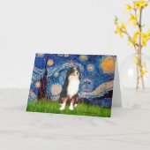 Carte Berger australien (Tri2) - Nuit étoilée (Fleur jaune)