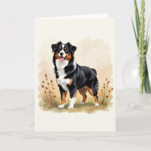 Carte Berger australien Tricolore noir Chien australien
