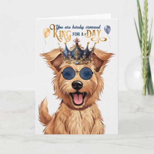 Carte Berger Picard Chien King pour jour drôle Anniversa (Devant)