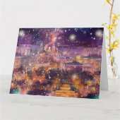 Carte Berlin à Noël et au Nouvel An en aquarelle (Fleur jaune)