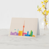 Carte Berlin, paysage urbain de l'Allemagne (Fleur jaune)