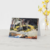 Carte Bermudes Settlers, un tableau de Winslow Homer, (Fleur jaune)