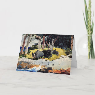 Carte Bermudes Settlers, un tableau de Winslow Homer,