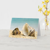 Carte Bernard l'ermite regardant une plus grande (Fleur jaune)