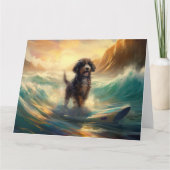 Carte Bernedoodle Beach Surf Peinture (Devant)