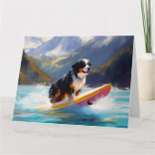 Carte Bernese Mountain Beach Surf Paining (Devant)