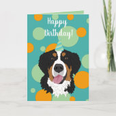 Carte Bernese Mountain Dog Anniversaire (Devant)