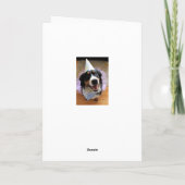 Carte Bernese Mountain Dog Anniversaire (Dos)