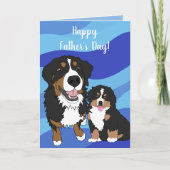 Carte Bernese Mountain Dog Fête des Pères (Devant)