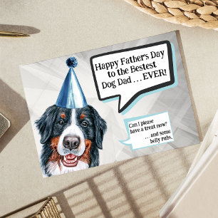 Carte Bernese Mountain Dog Fête des pères Chien Papa