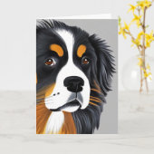 Carte Bernese Mountain Dog Toutes les occasions (Fleur jaune)