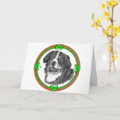 Carte Bernese Mtn Chien St patrick (Fleur jaune)