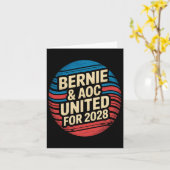 Carte Bernie Sanders Et Aoc 2028 Pour La Campagne Du Pré (Fleur jaune)