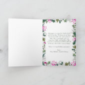 Carte Berries botaniques vertes modernes Photo Noël (Intérieur)