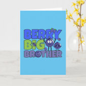 Carte Berry Big Brother - Pun à bleuets - frère (Fleur jaune)