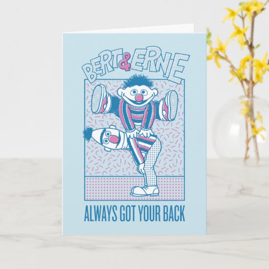 Carte Bert & Ernie | Toujours eu ton dos (Fleur jaune)