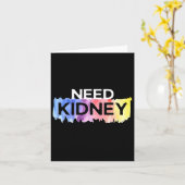Carte Besoin de greffe de rein Sensibilisation aux malad (Fleur jaune)