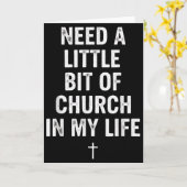 Carte Besoin d'un peu d'église dans ma vie Tee _ Relig (Fleur jaune)