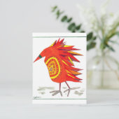 Carte Bessie Bird Post-Carte Bead Bellied Block Fe (Debout devant)