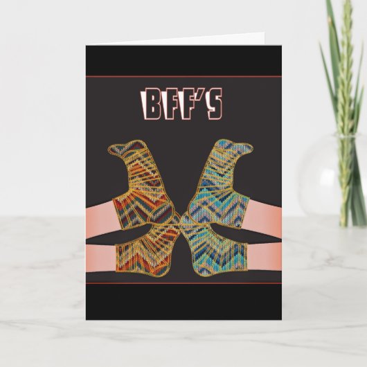 CARTE BEST AMI BFF GIRLFRIENDS HELCARD (Devant)