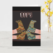 CARTE BEST AMI BFF GIRLFRIENDS HELCARD (Fleur jaune)