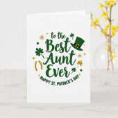 Carte Best Aunt St Patricks Day Card (Fleur jaune)