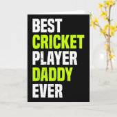Carte Best Cricket Player Daddy Ever - Cricketing Daddy  (Fleur jaune)