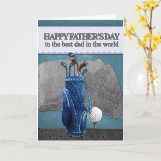 Carte Best Dad (Fleur jaune)