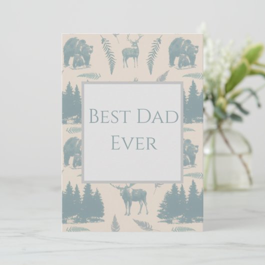 Carte Best Dad Ever Card (Debout devant)