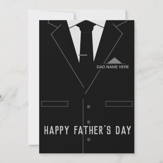 Carte Best DAD Ever Father's Card - Your Name /texte (Dos)