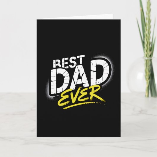 Carte Best Dad Ever Graffiti Art (Devant)