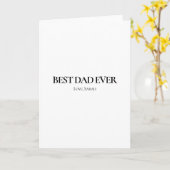 Carte Best Dad Ever Personalized Greeting Card (Fleur jaune)