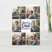 Carte Best Dad Ever Photo Collage Birthday Father's Day (Devant)