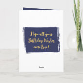 Carte Best daddy 4 photos vous aiment marine or (Dos)