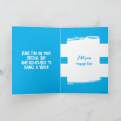 Carte Best daddy 4 photos vous aimez ciel bleu blanc (Intérieur)