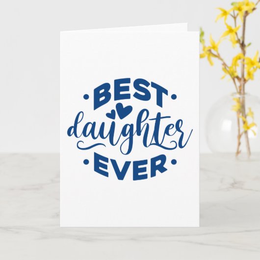 Carte Best Daughter Ever (Fleur jaune)