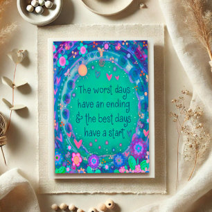 Carte Best Days Avoir un début Inspiriity Encouragement