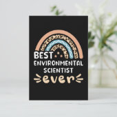 Carte Best Environmental Scientist ever Leopard Rainbow (Debout devant)