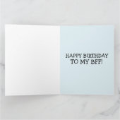 CARTE BEST FRIEND BFF BIRTHDAY RETRO GREETING CARD (Intérieur)