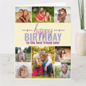 Carte Best Friend Birthday Photo Collage Personalized (Devant)