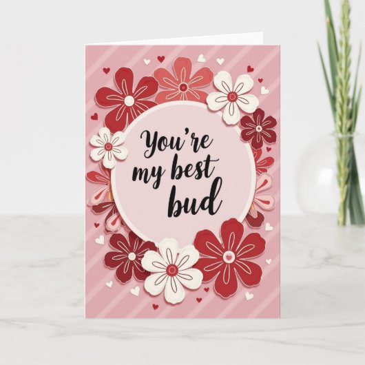 Carte Best Friend Bud Floral Card (Devant)