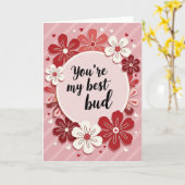 Carte Best Friend Bud Floral Card (Fleur jaune)